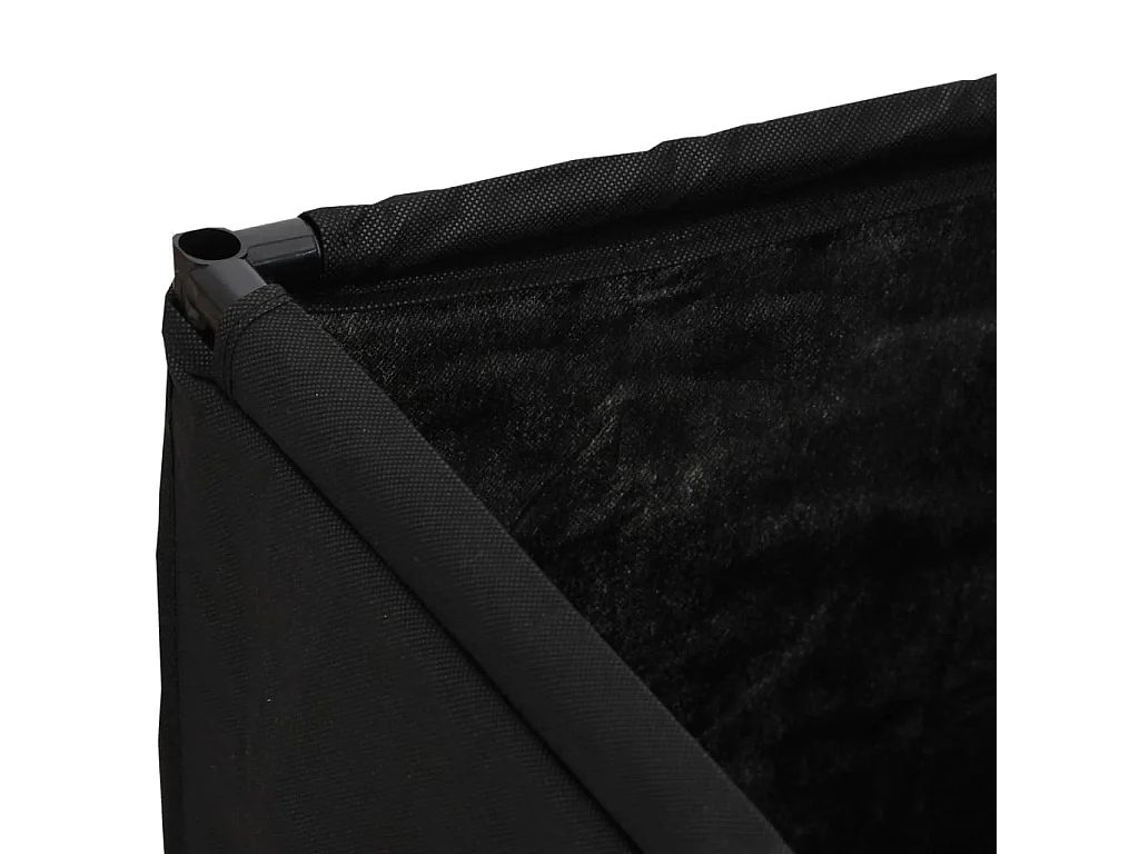 Boîte de rangement noir 105x34,5x45 cm tissu