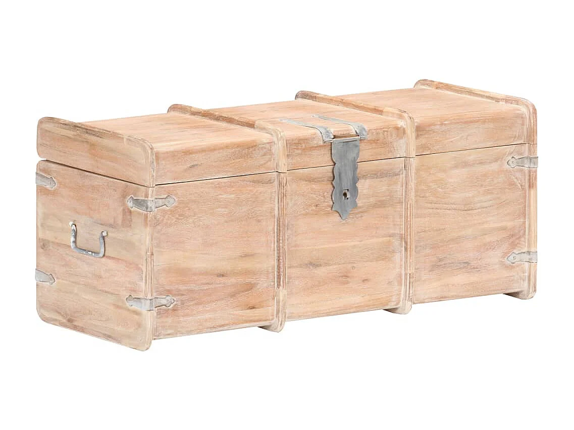 Cómoda de almacenaje 90x40x40 cm madera maciza de acacia