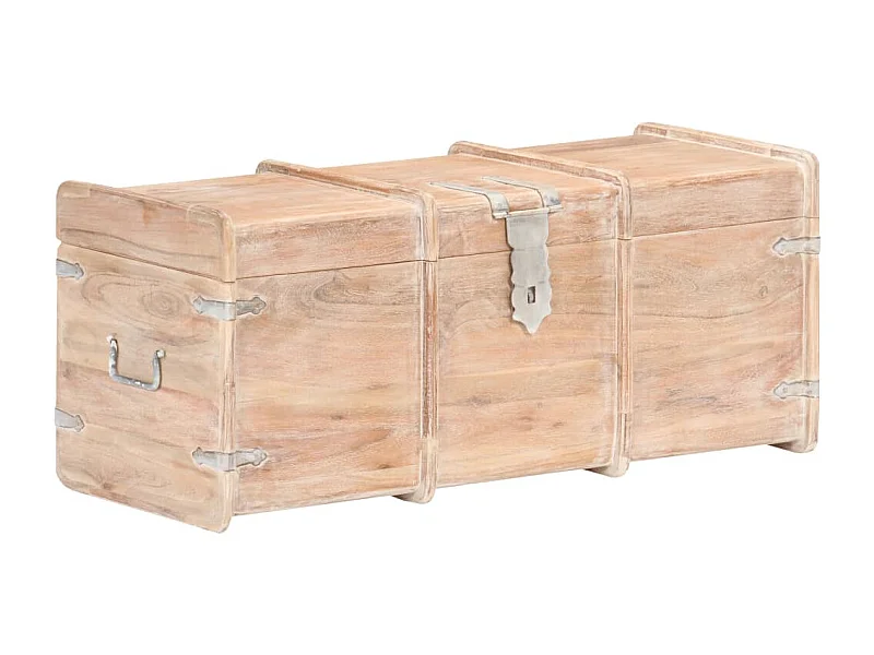 Coffre de rangement 90x40x40 cm bois d'acacia solide