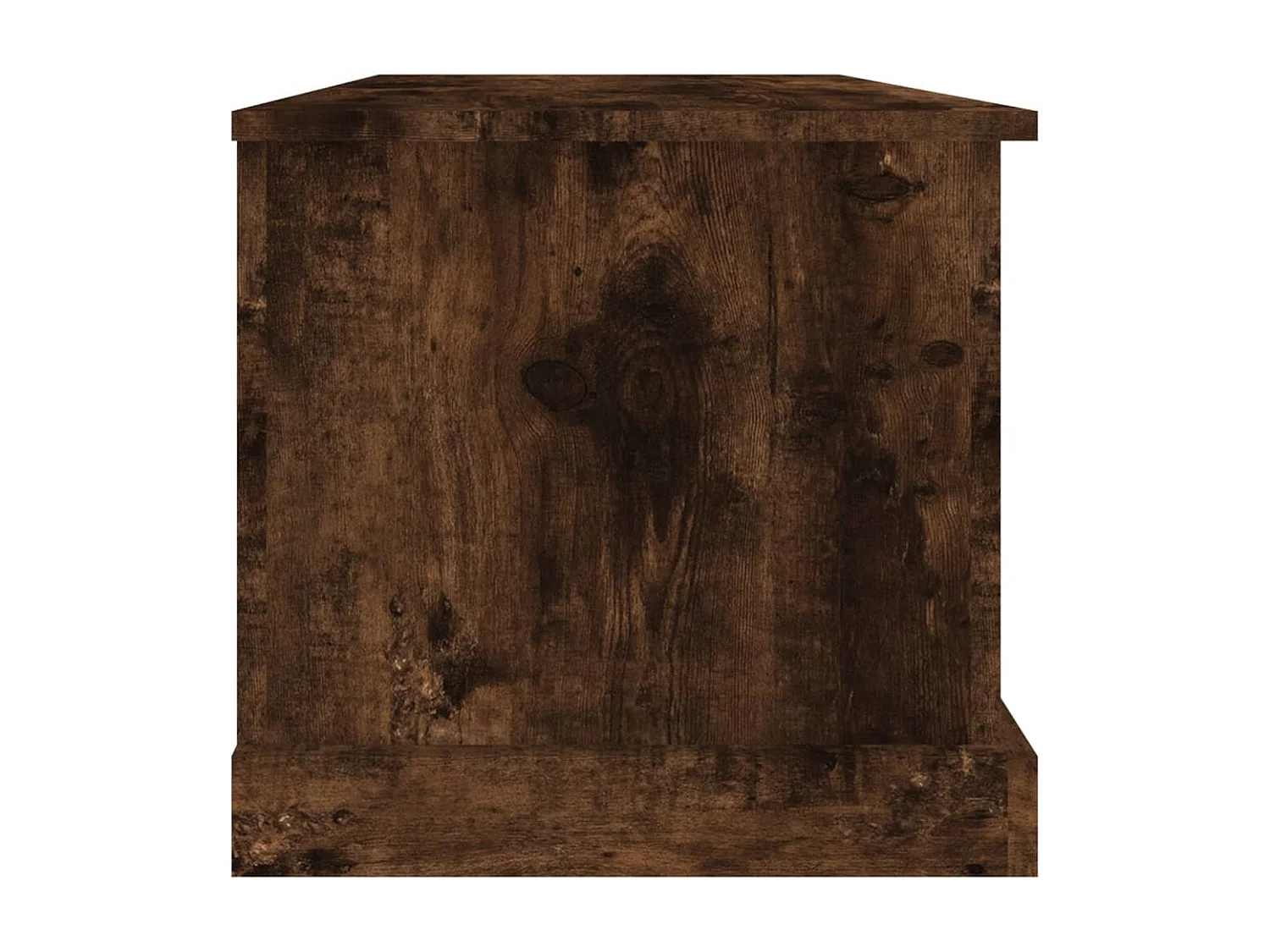 Caja de almacenamiento de roble ahumado 70x40x38 cm de madera contrachapada