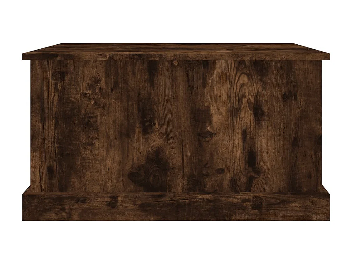 Boîte de rangement chêne fumé 70x40x38 cm bois d'ingénierie