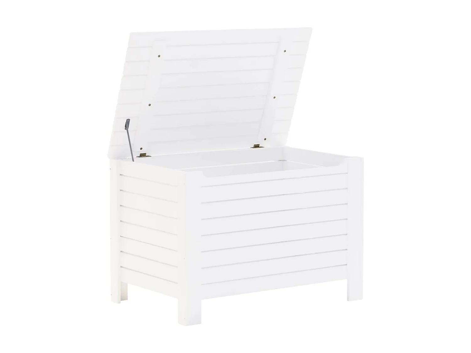 Boîte de rangement avec couvercle RANA blanc bois massif de pin