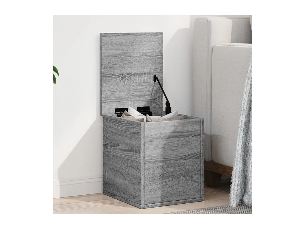 Boîte de rangement sonoma gris 30x35x35 cm bois d'ingénierie