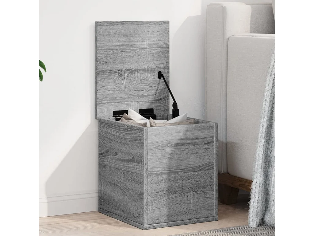 Boîte de rangement sonoma gris 30x35x35 cm bois d'ingénierie