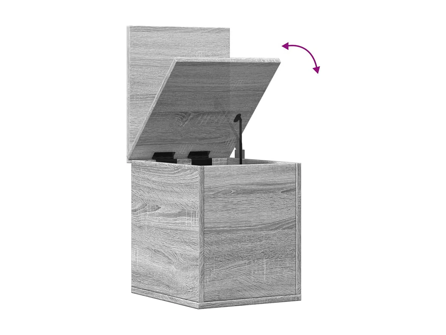 Boîte de rangement sonoma gris 30x35x35 cm bois d'ingénierie