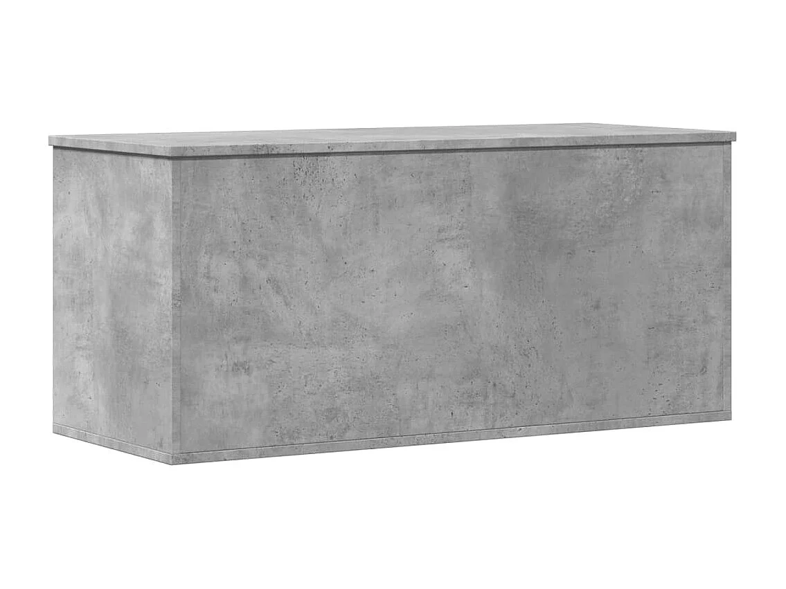 Baule portaoggetti grigio cemento 100x42x46 cm in derivati del legno