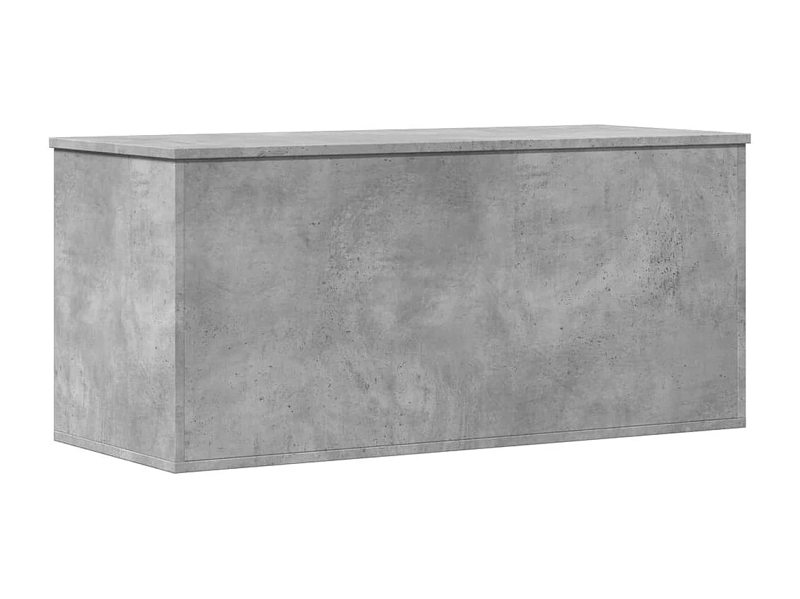 Baule portaoggetti grigio cemento 100x42x46 cm in derivati del legno