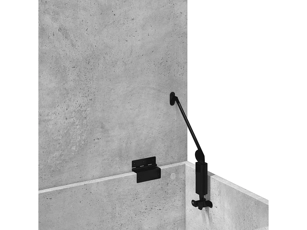 Baule portaoggetti grigio cemento 100x42x46 cm in derivati del legno