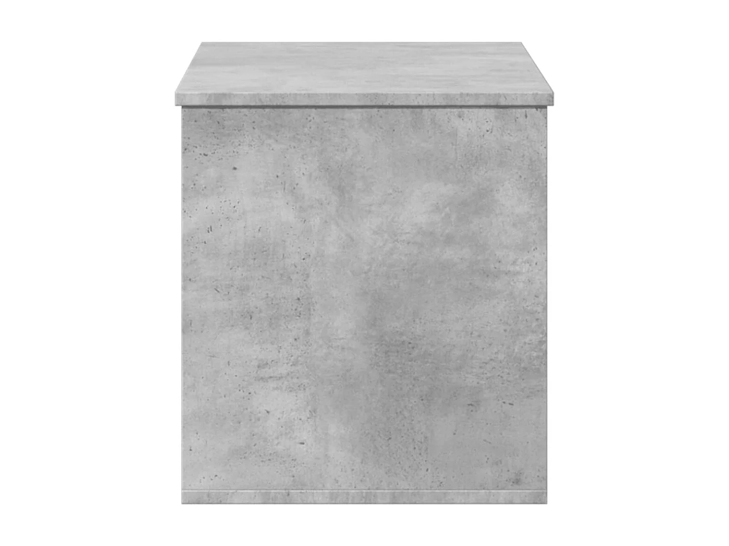 Boîte de rangement gris béton 100x42x46 cm bois d'ingénierie