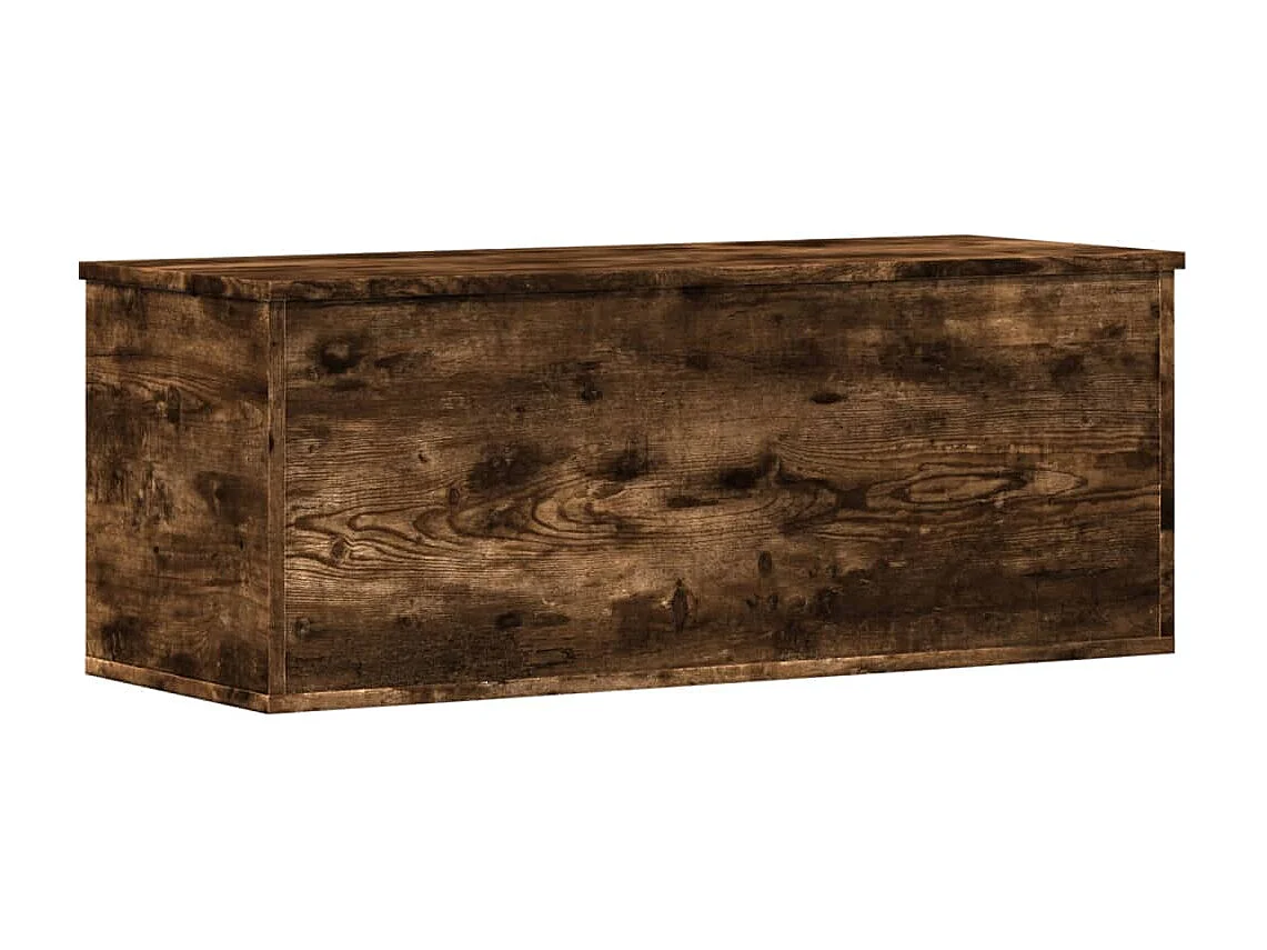 Aufbewahrungsbox aus geräucherter Eiche, 90 x 35 x 35 cm, Holzwerkstoff