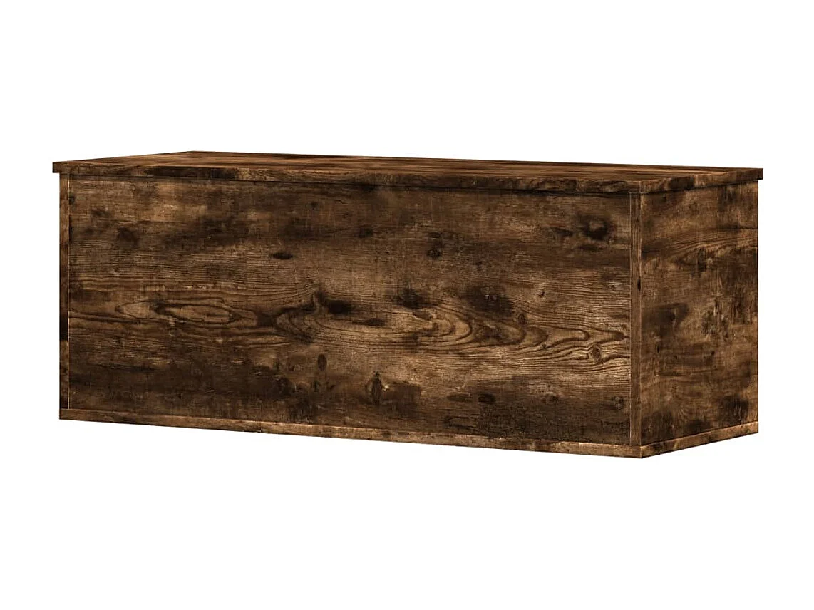 Aufbewahrungsbox aus geräucherter Eiche, 90 x 35 x 35 cm, Holzwerkstoff