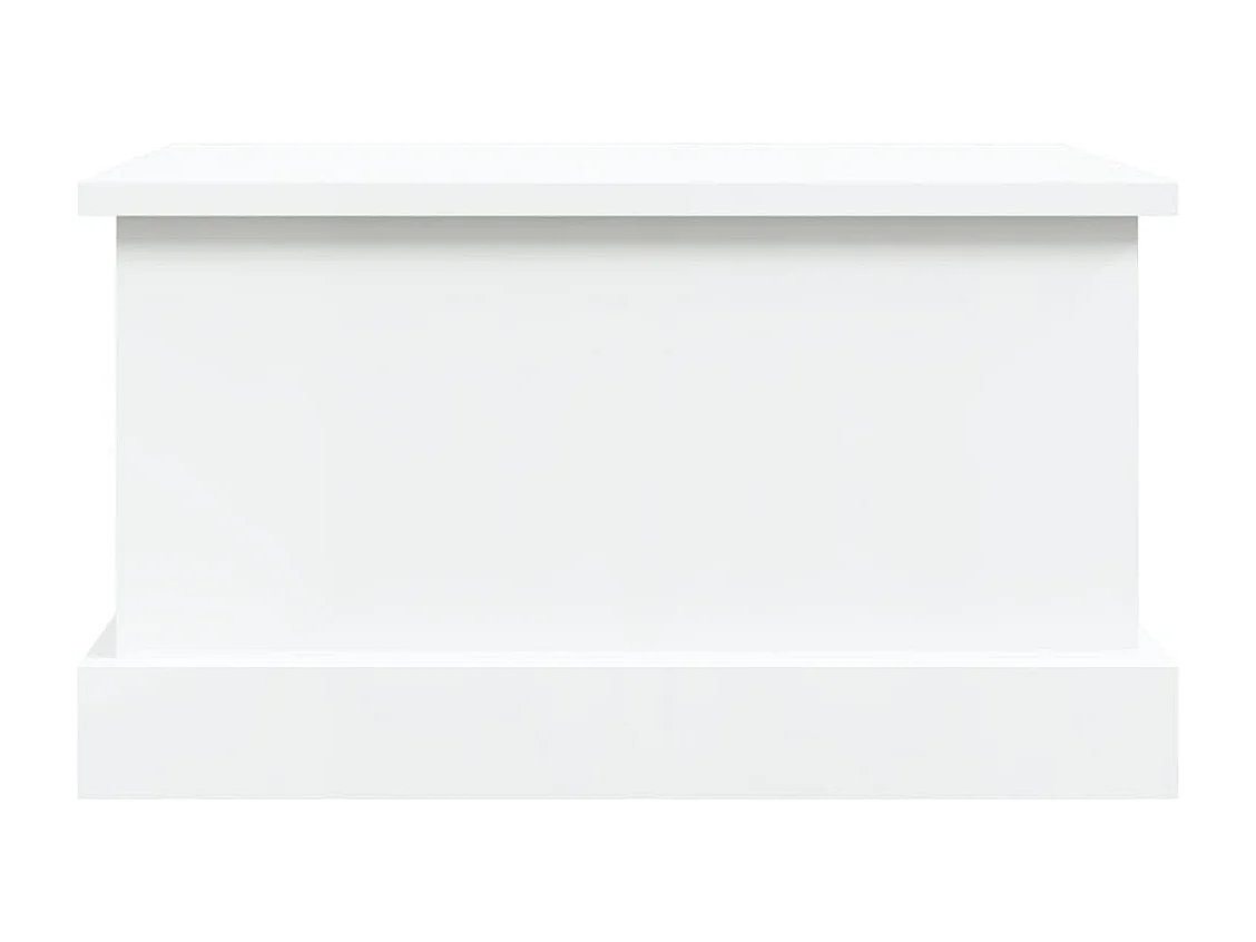 Glänzend weiße Aufbewahrungsbox 50x30x28 cm aus Holzwerkstoff