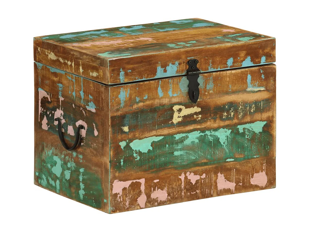 Cajas de almacenamiento Madera maciza recuperada