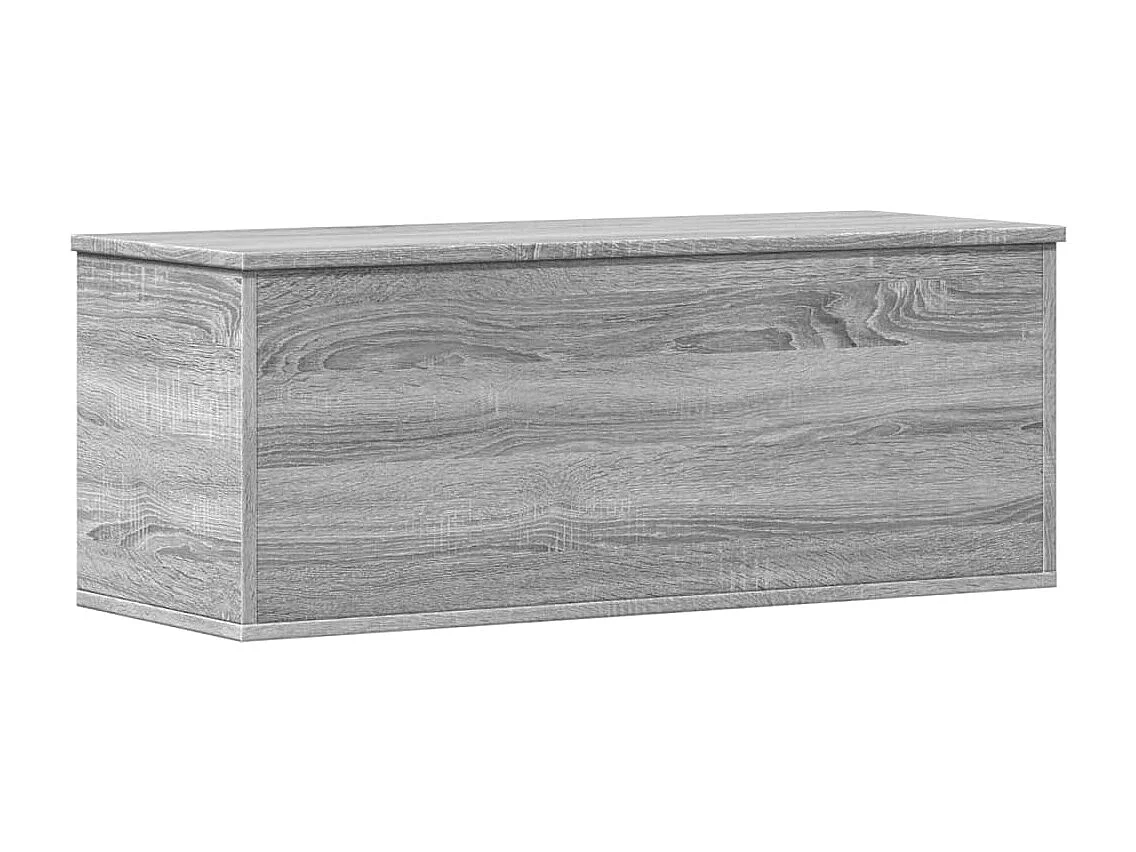 Sonoma graue Aufbewahrungsbox 90x35x35 cm aus Holzwerkstoff