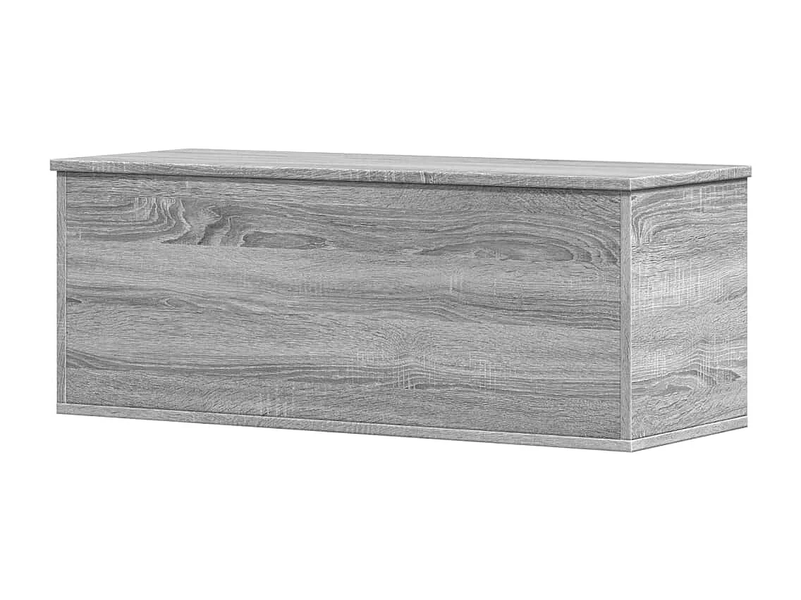 Sonoma graue Aufbewahrungsbox 90x35x35 cm aus Holzwerkstoff