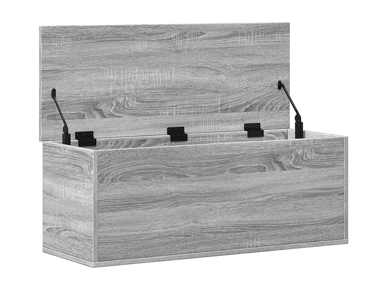 Sonoma graue Aufbewahrungsbox 90x35x35 cm aus Holzwerkstoff