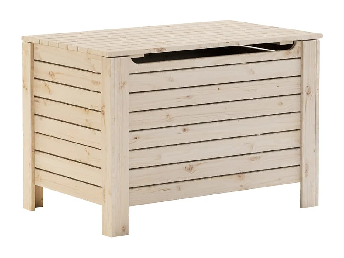 Boîte de rangement avec couvercle RANA bois massif de pin