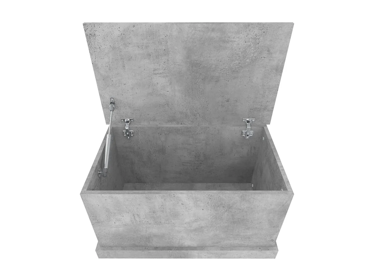 Baule portaoggetti grigio cemento 70x40x38 cm in derivati del legno