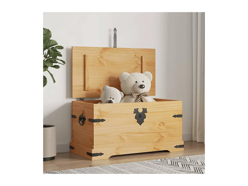 Coffre de rangement Pin mexicain Gamme Corona 91x49,5x47 cm