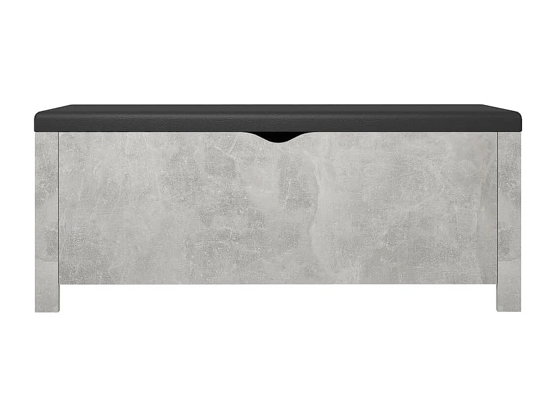 Contenitore con cuscino Grigio cemento MDF