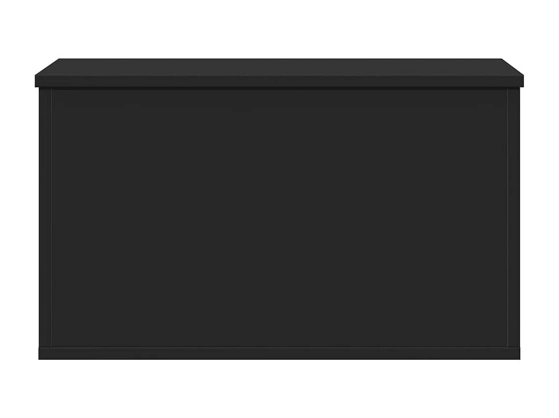 Boîte de rangement noir 60x35x35 cm bois d'ingénierie