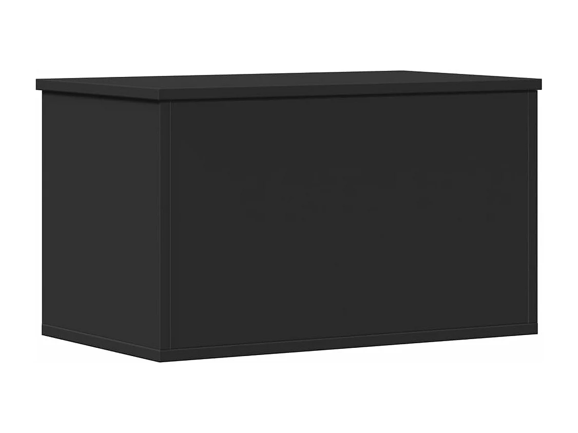 Boîte de rangement noir 60x35x35 cm bois d'ingénierie