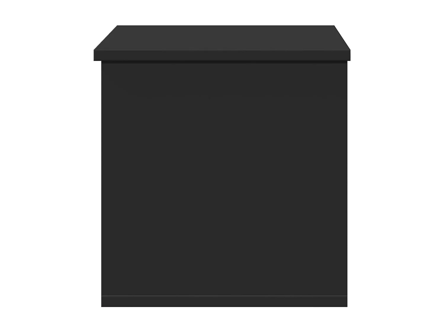 Boîte de rangement noir 60x35x35 cm bois d'ingénierie
