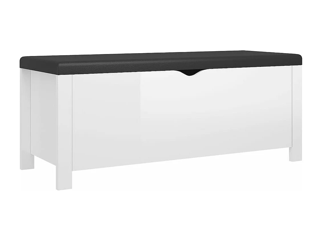 Kissen-Aufbewahrungsbox, glänzend weiß, 105 x 40 x 45 cm, Spanplatte