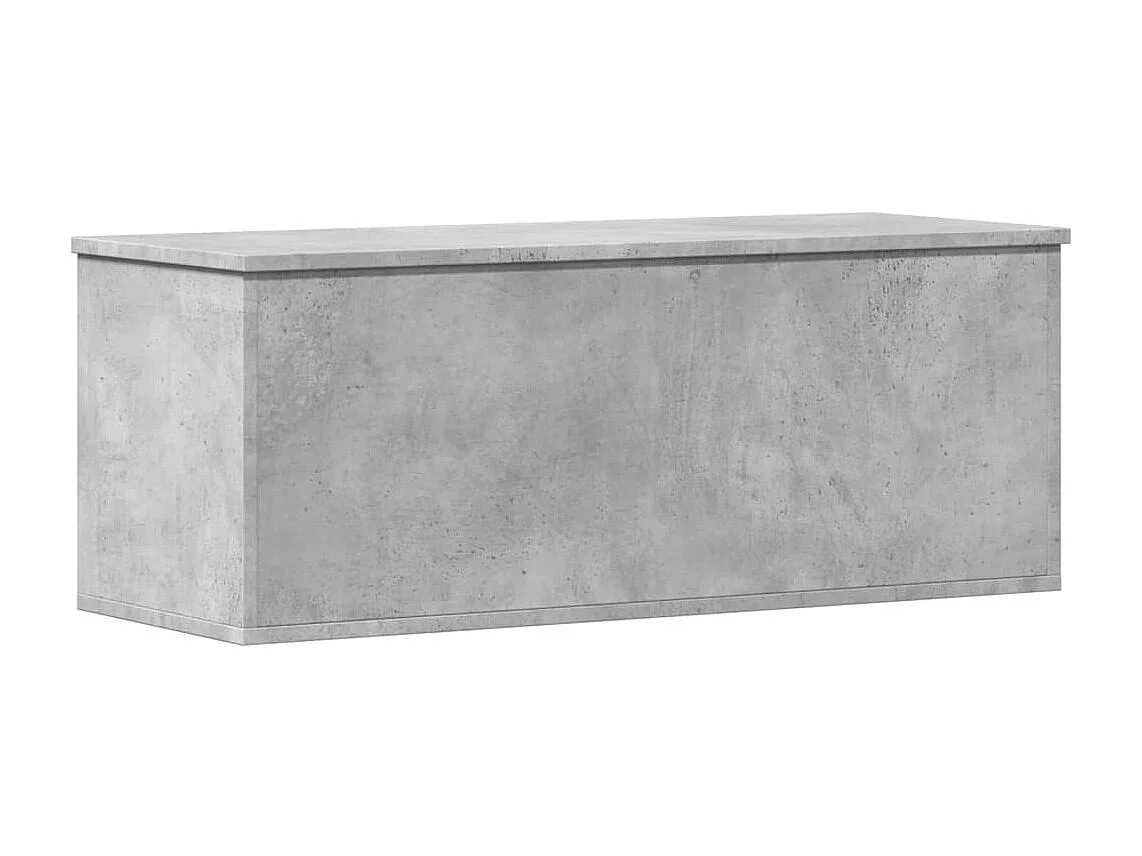 Betongrijze opbergdoos 90x35x35 cm samengesteld hout