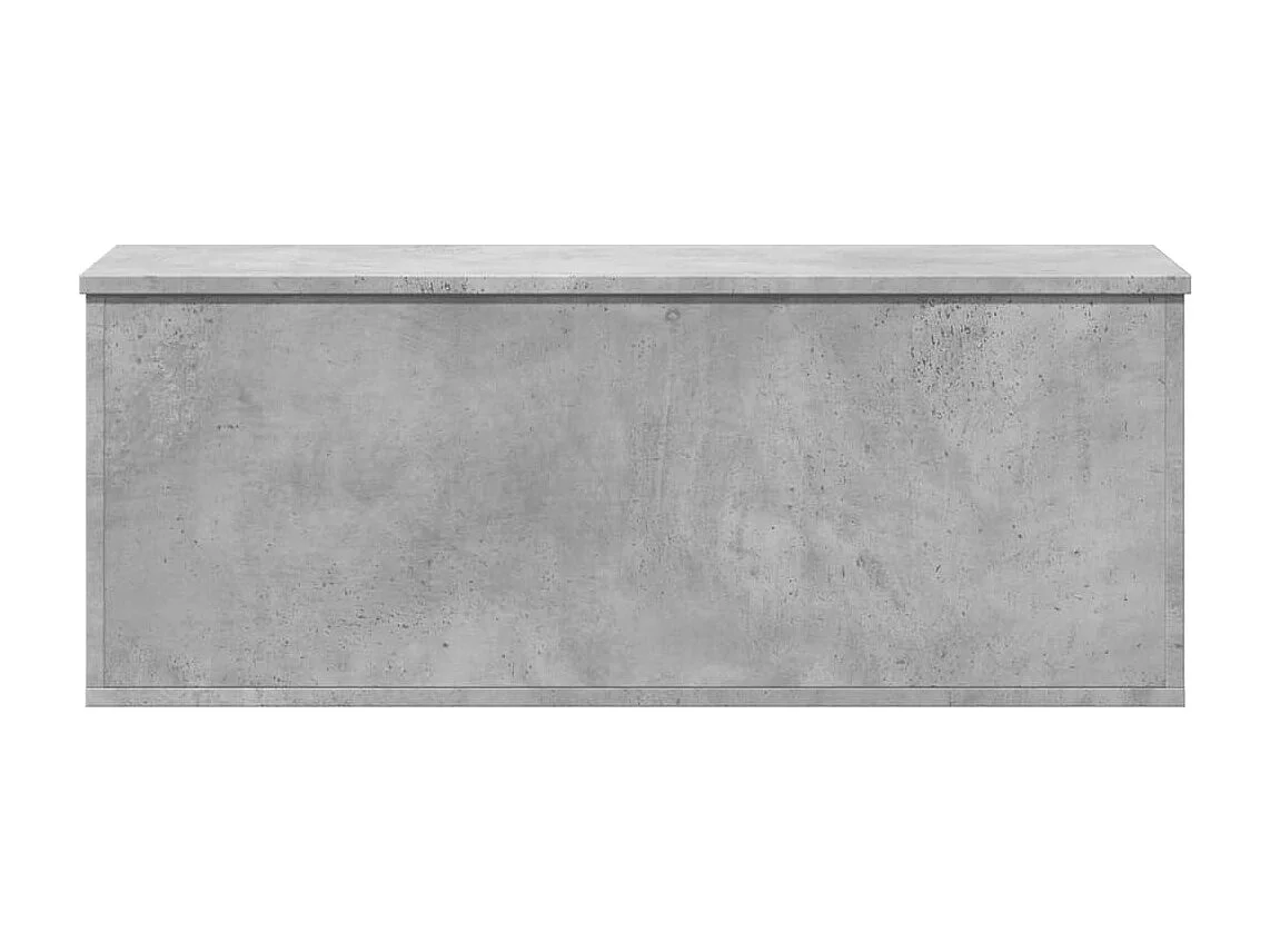 Betongrijze opbergdoos 90x35x35 cm samengesteld hout
