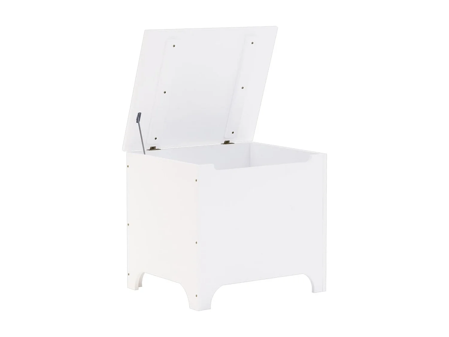 Boîte de rangement avec couvercle RANA blanc bois massif de pin