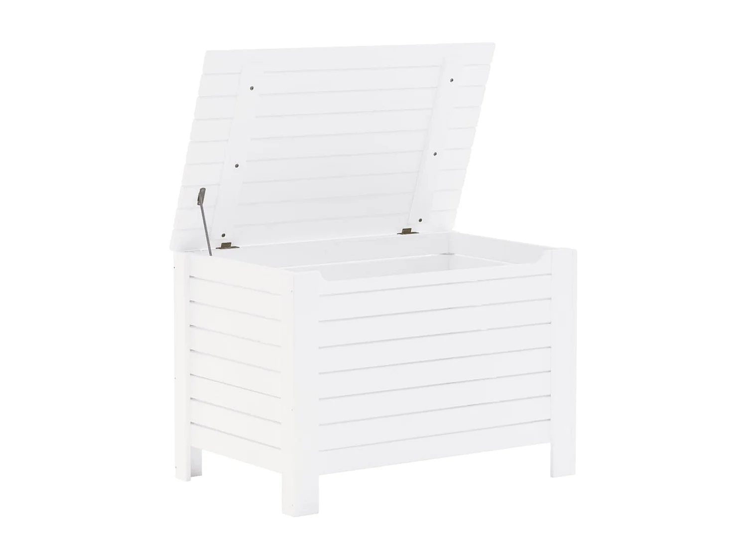 Boîte de rangement avec couvercle RANA blanc bois massif de pin