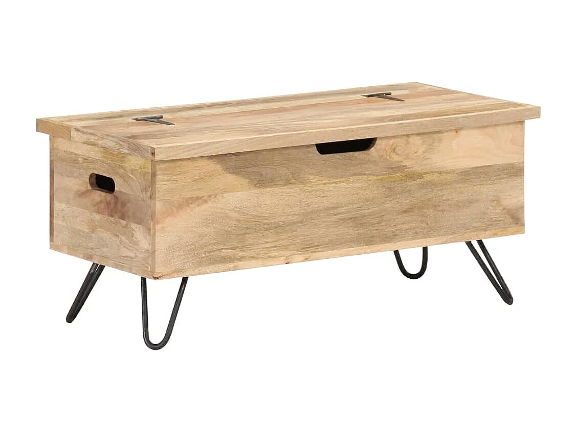 Cassapanca 90x40x45 cm Legno massello di mango