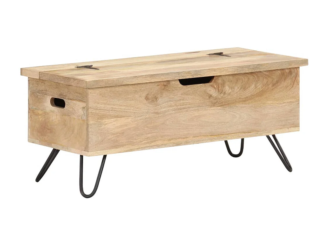 Cassapanca 90x40x45 cm Legno massello di mango