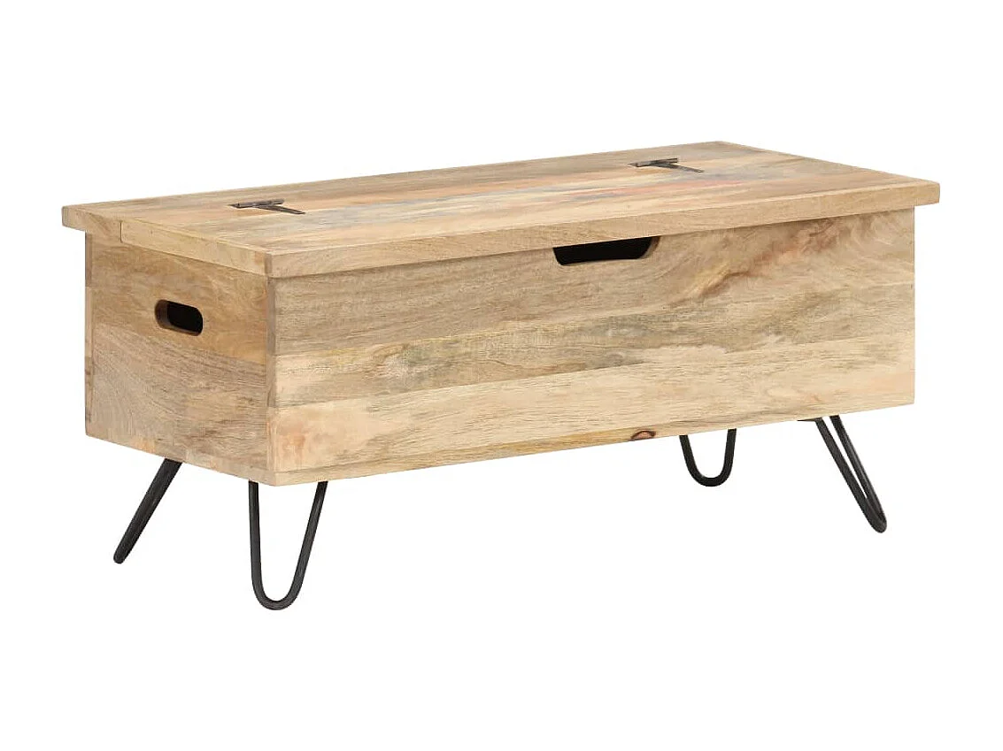Coffre 90x40x45 cm Bois solide de manguier