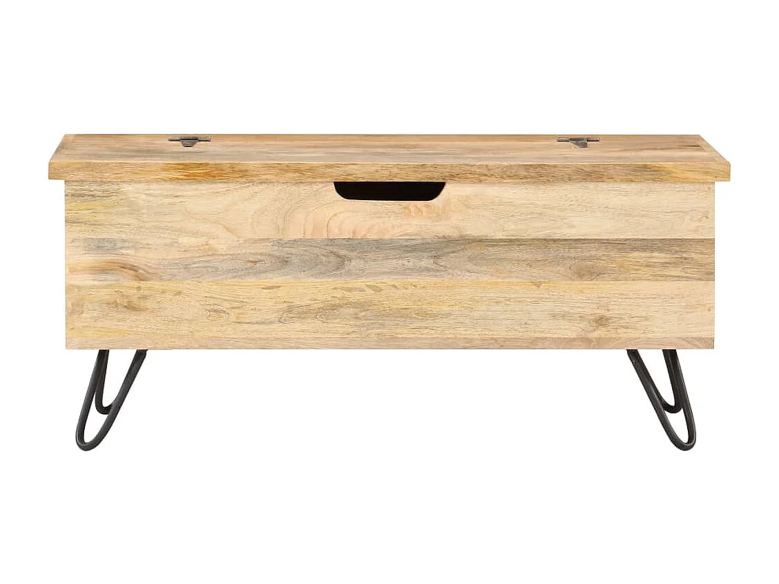Coffre 90x40x45 cm Bois solide de manguier