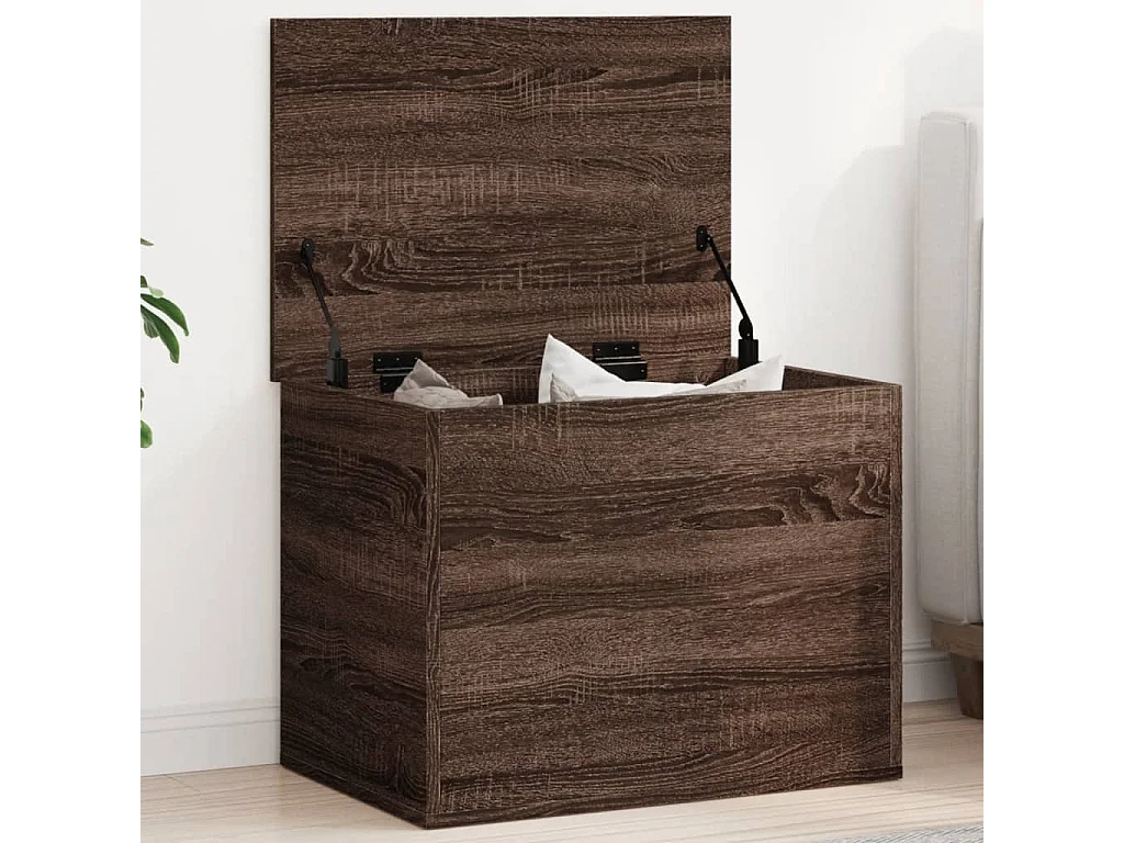 Scatola portaoggetti in rovere marrone 60x42x46 cm in multistrato