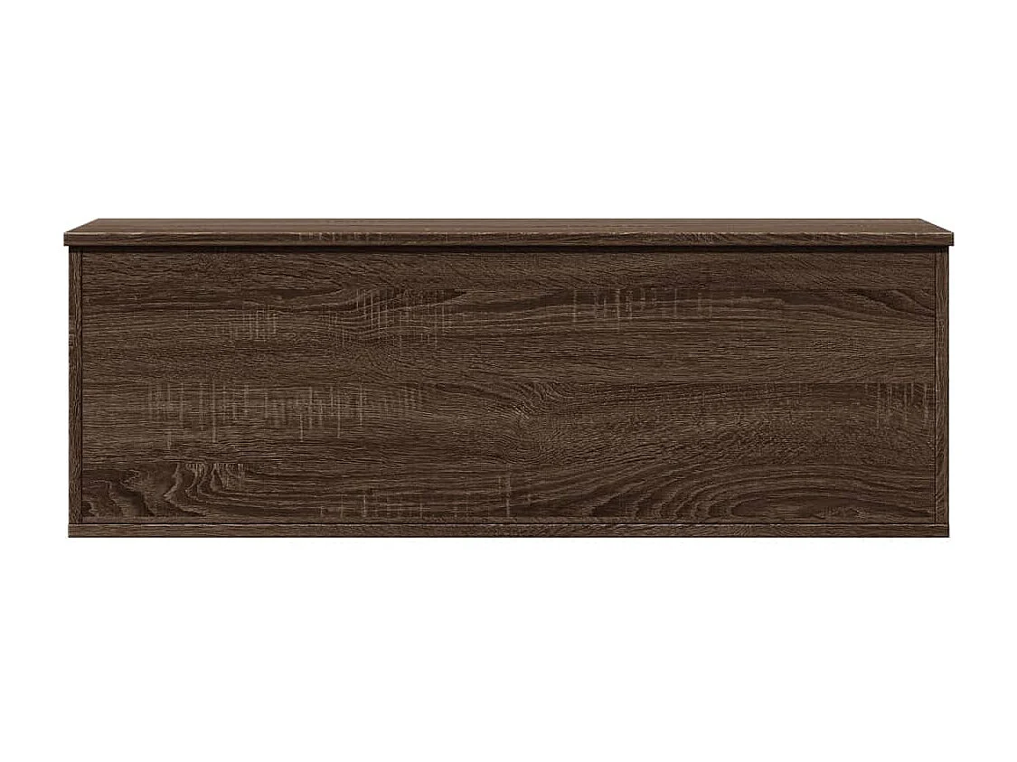 Scatola portaoggetti in rovere marrone 102x35x35 cm in derivati del legno