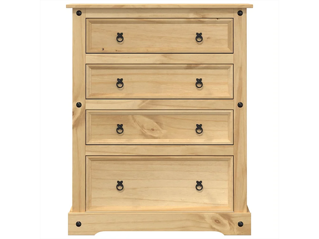 Commode Corona 92x48x120 cm bois massif de pin