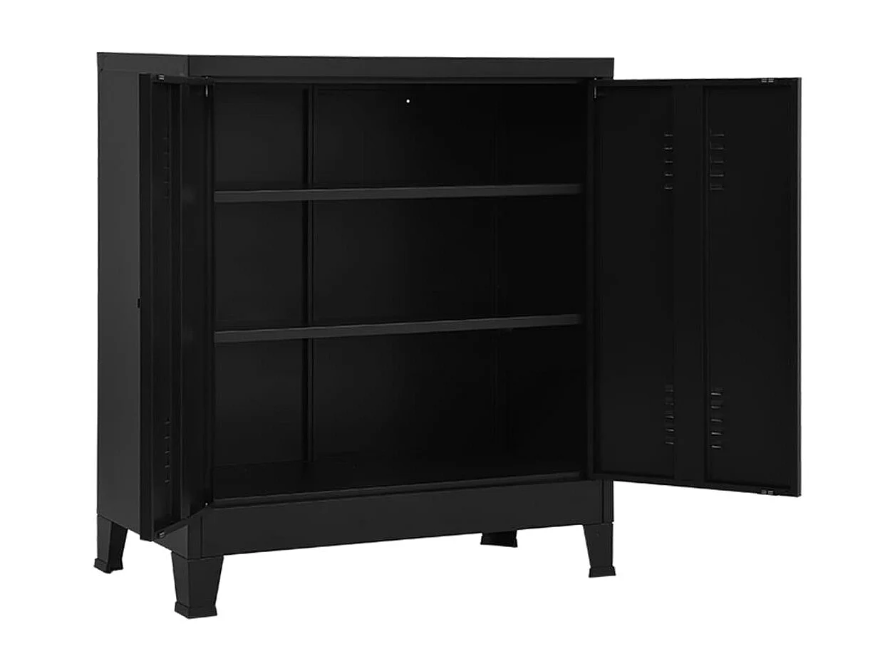 Contenitore industriale Nero 90x40x100 cm Acciaio