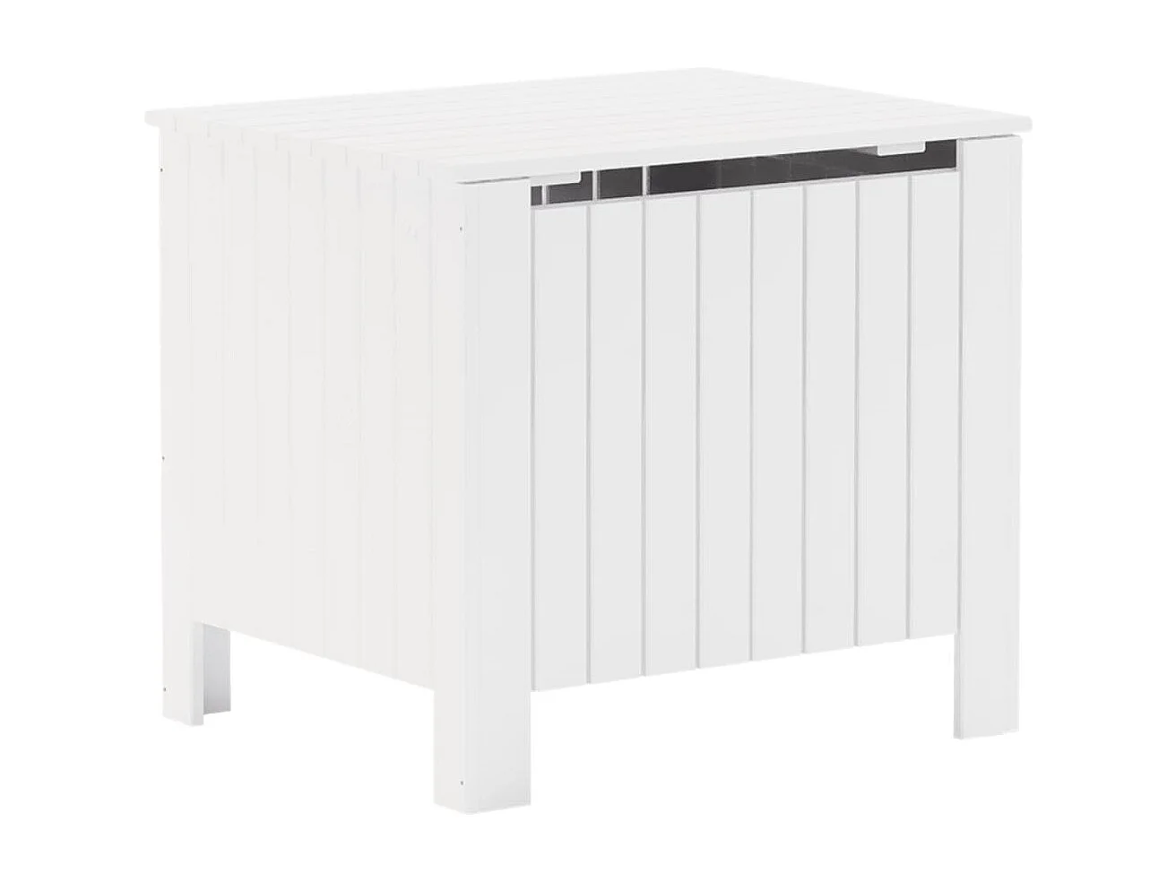 Boîte de rangement avec couvercle RANA blanc bois massif de pin