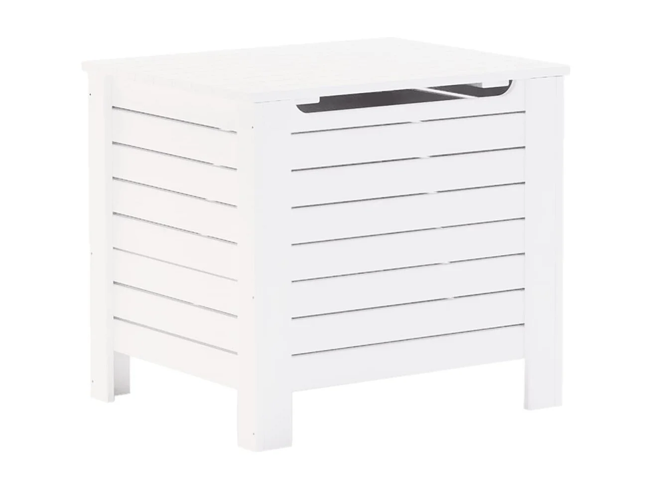 Boîte de rangement avec couvercle RANA blanc bois massif de pin