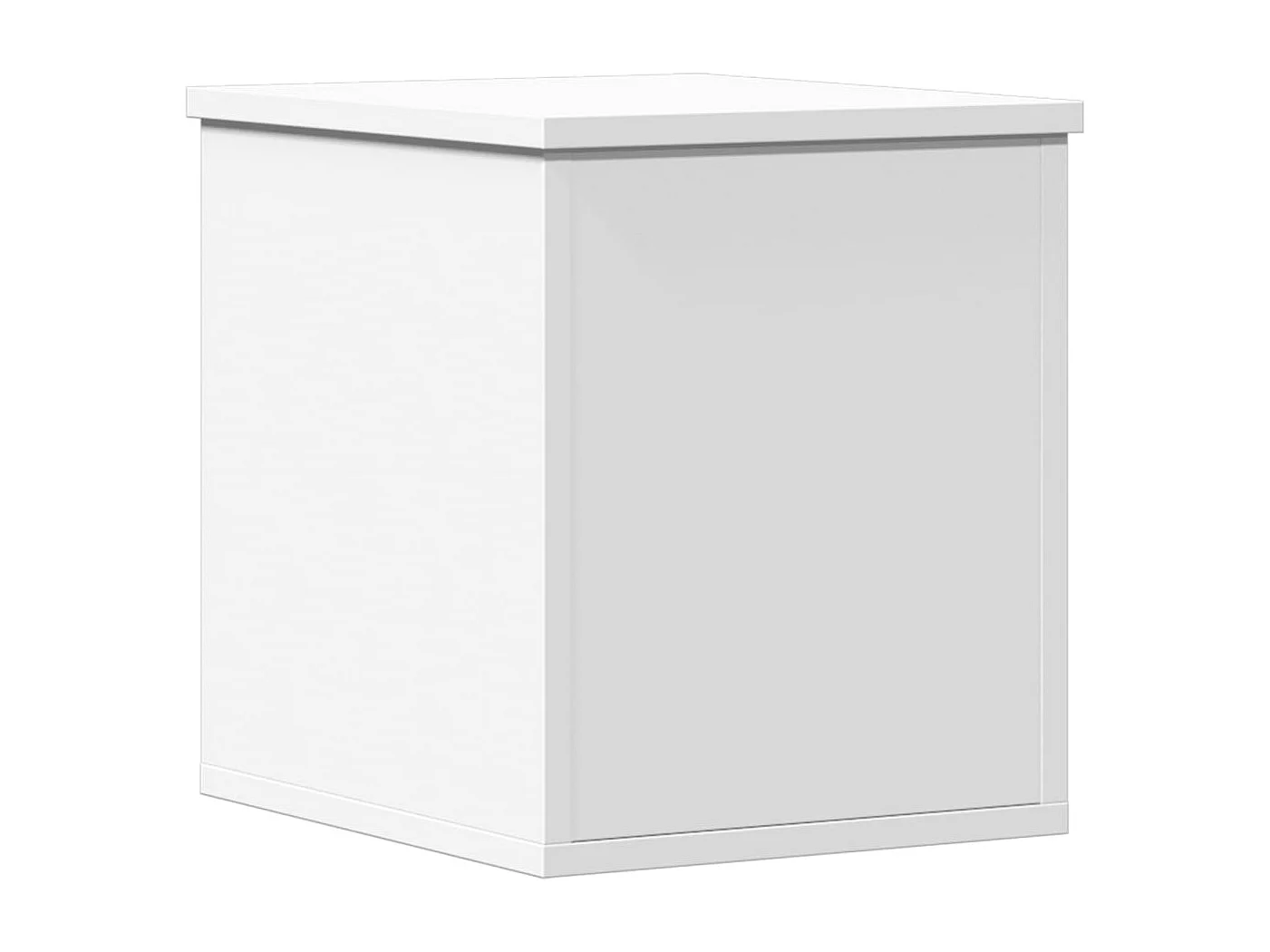 Caja de almacenamiento blanca 30x35x35 cm de madera contrachapada