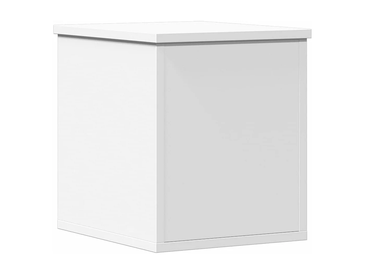 Boîte de rangement blanc 30x35x35 cm bois d'ingénierie