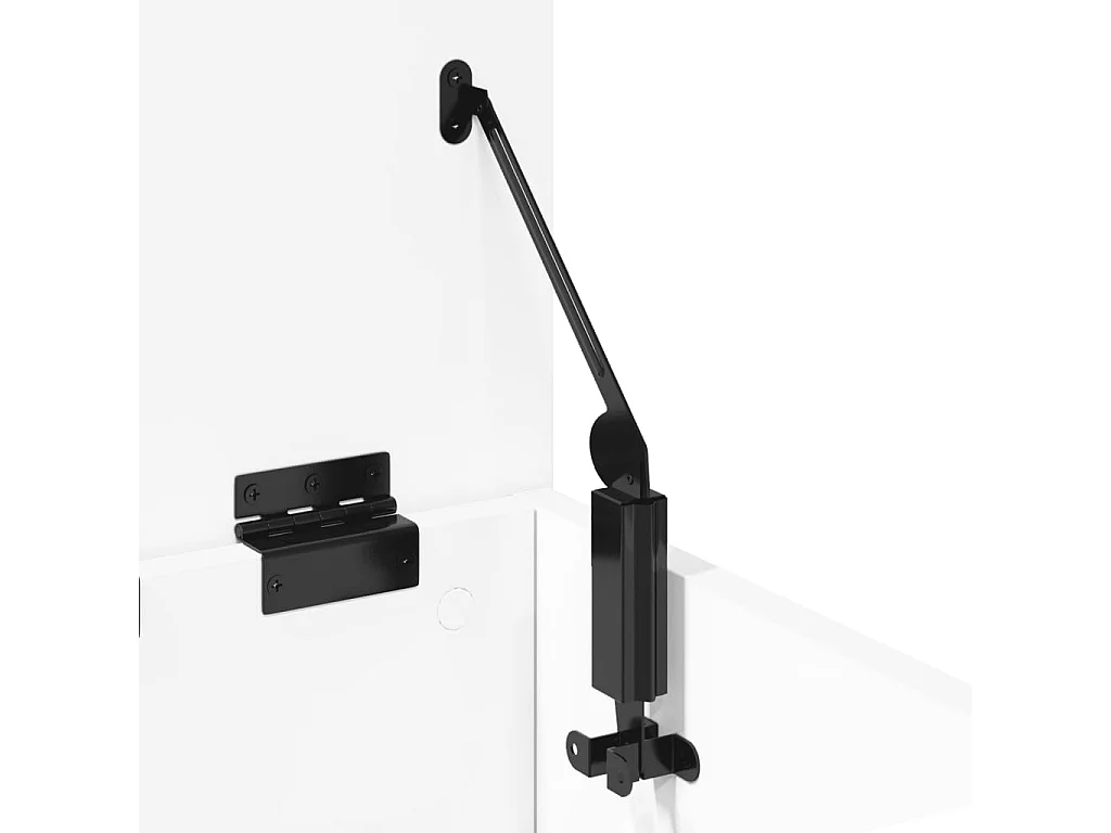 Boîte de rangement blanc 30x35x35 cm bois d'ingénierie