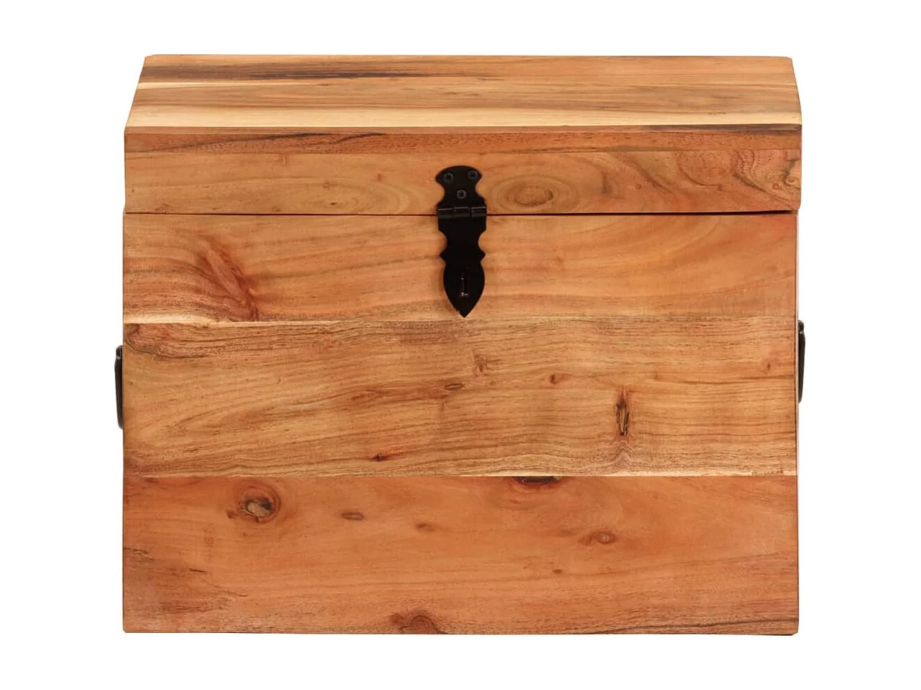 Caja de almacenamiento 39x28x31 cm Madera maciza de acacia