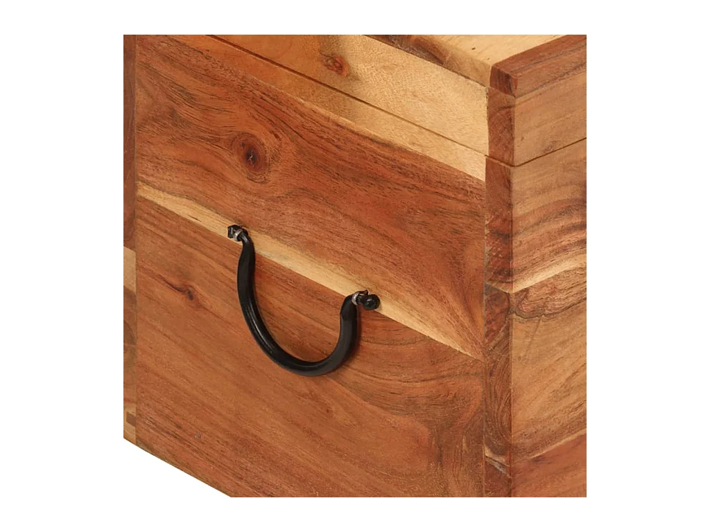 Caja de almacenamiento 39x28x31 cm Madera maciza de acacia