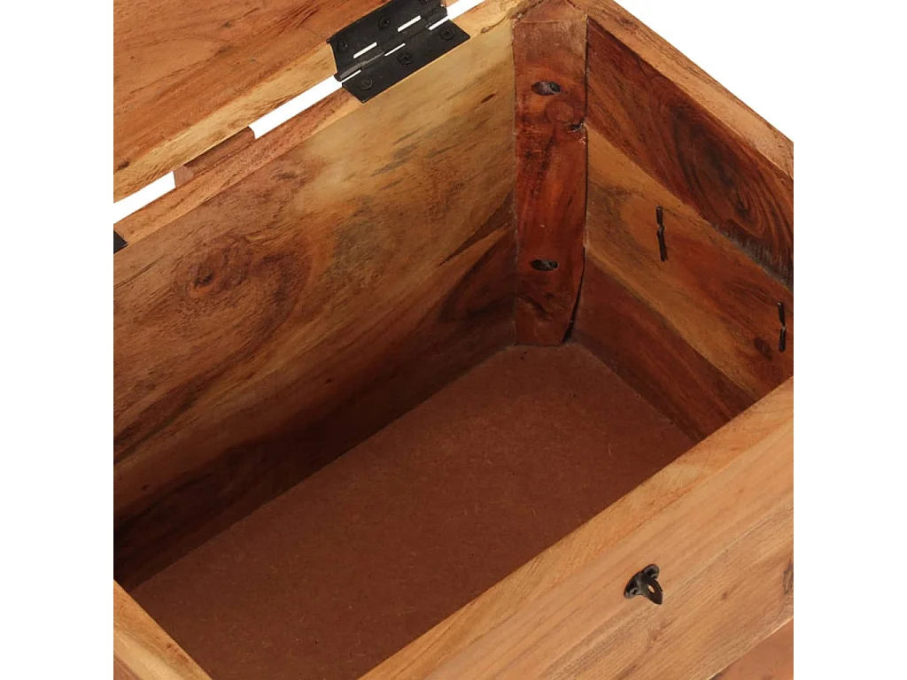Boîte de rangement 39x28x31 cm Bois massif d'acacia