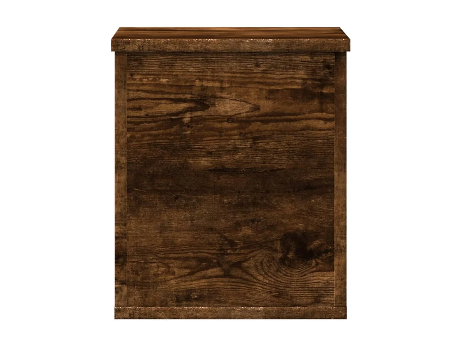 Boîte de rangement chêne fumé 30x35x35 cm bois d'ingénierie