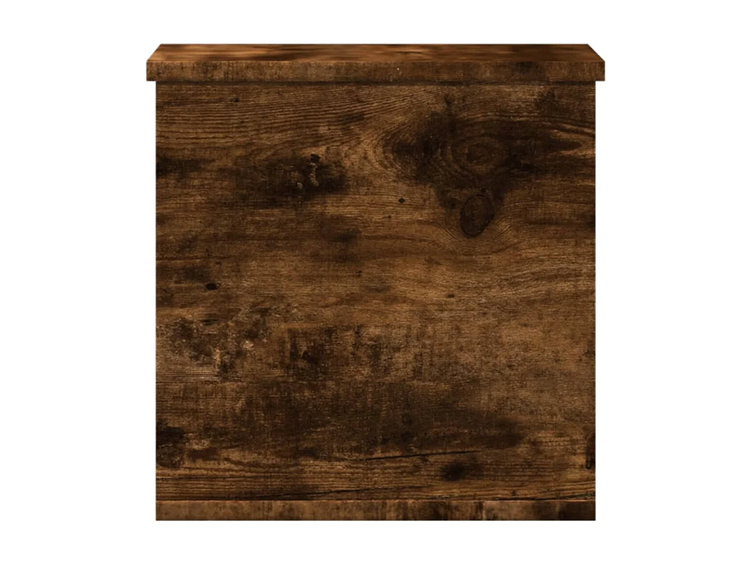 Boîte de rangement chêne fumé 30x35x35 cm bois d'ingénierie